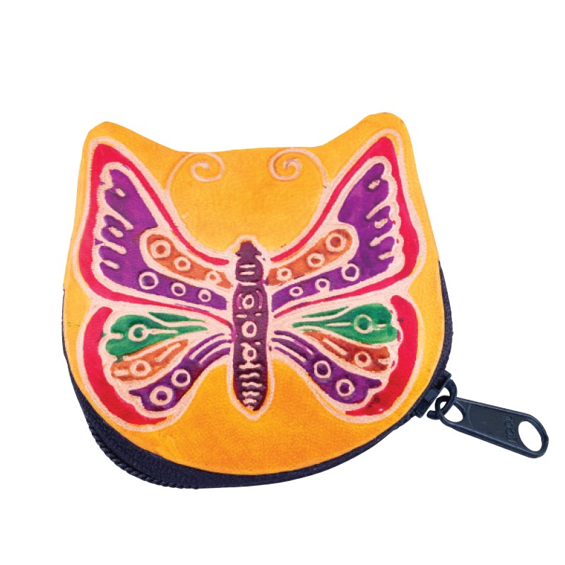 BUTTERFLY LEATHER COIN PURSE