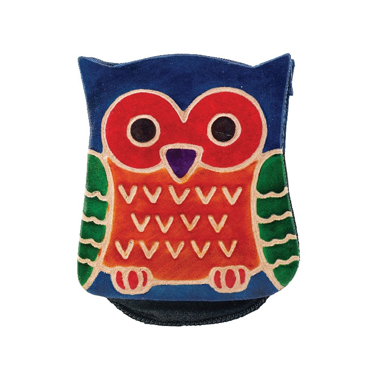 OWL LEATHER COIN PURSE