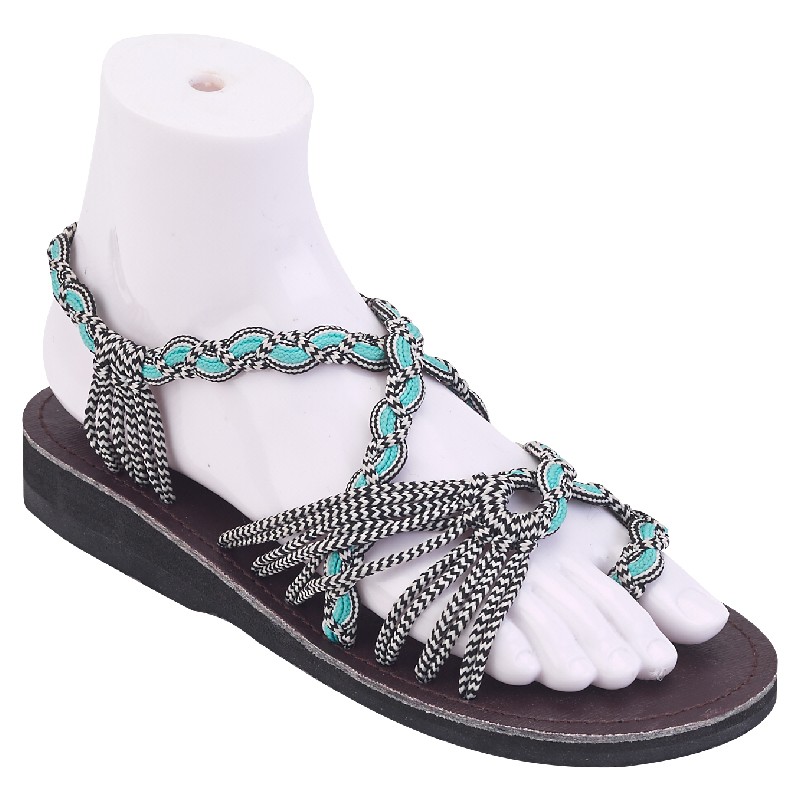 TURQUOISE NYLON SANDAL