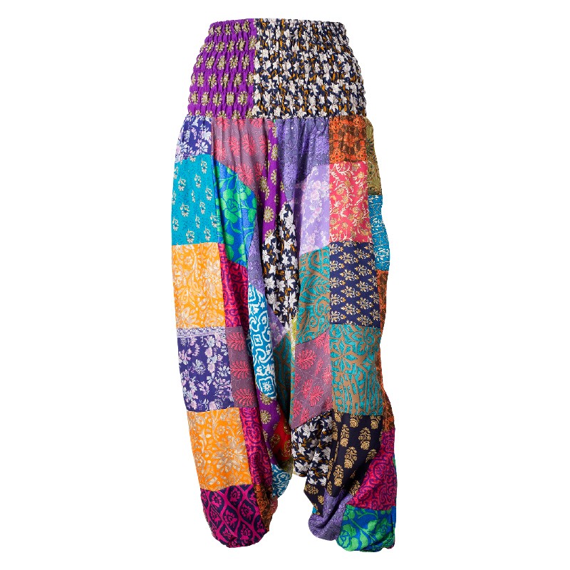 RECYCLED SARI PATCHWORK HAREM PANTS