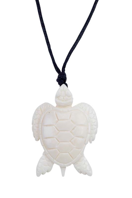 CARVED BONE TURTLE NECKLACE