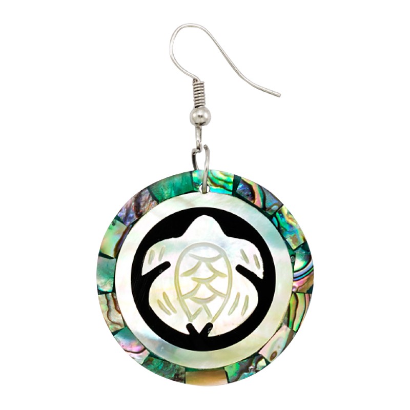 TURTLE ABALONE EARRINGS