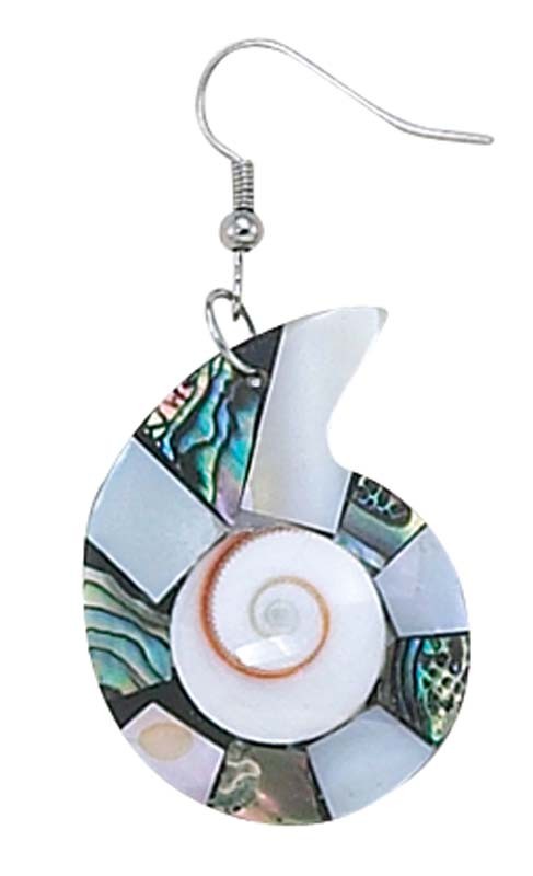 SPIRAL SHELL SHAPE EARRINGS