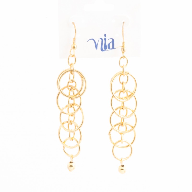 GOLD TONE CIRCLE EARRINGS