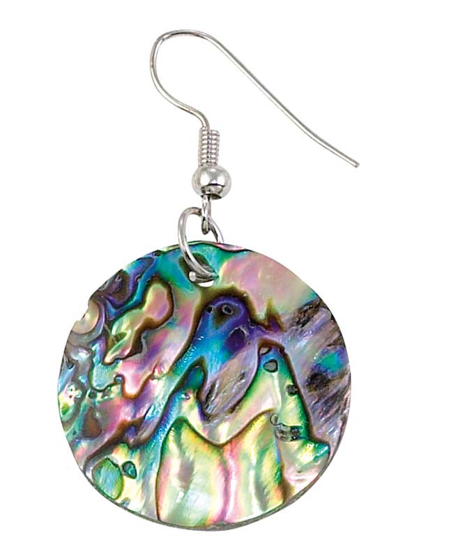 ROUND ABALONE EARRINGS