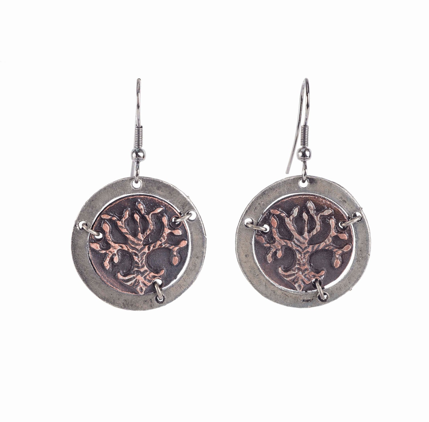COPPER TREE OF LIFE EARRING