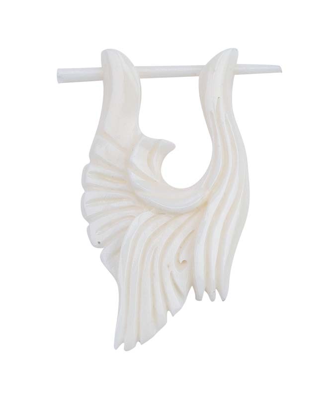 BONE WING STICK EARRINGS