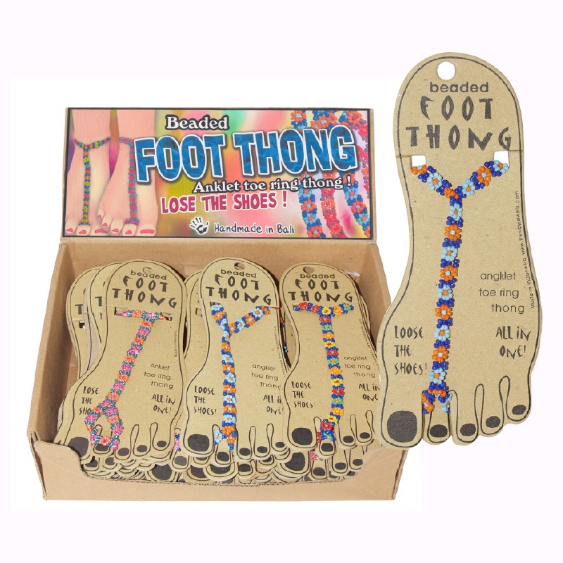 BEADED FOOT THONG