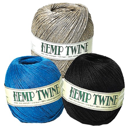 LIGHT BLUE HEMP TWINE 1MM 100 GRAM