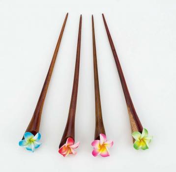 FRANGIPANI FLOWER HAIR STICKS