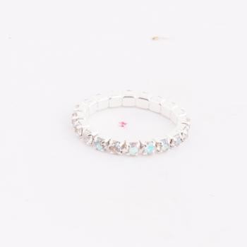 CRYSTAL AB RHINESTONE TOE RING/6 PIECES