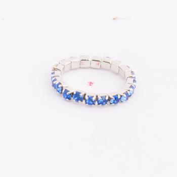 SAPPHIRE RHINESTONE RING/ 6 PIECES