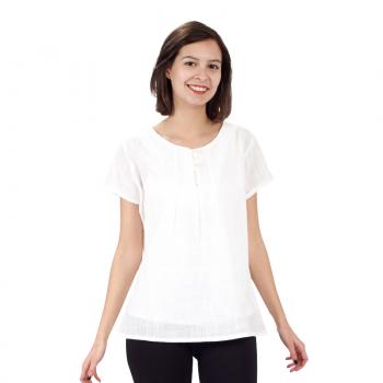 WHITE SHORT SLEEVE TOP