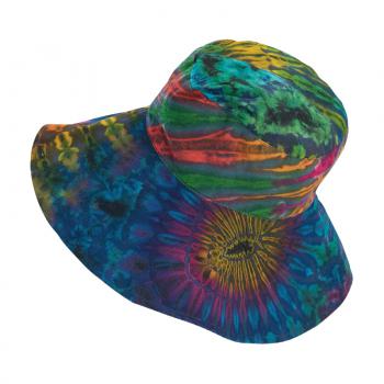 WIDE BRIM TIE DYE HAT