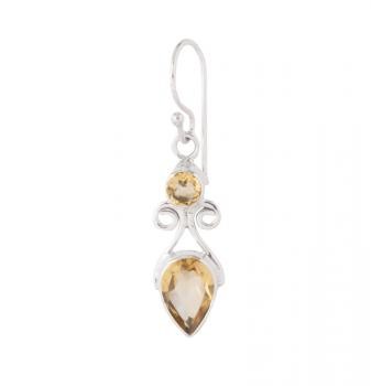 TEAR DROP CITRINE SILVER