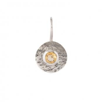 ROUND SILVER WITH CITRINE
