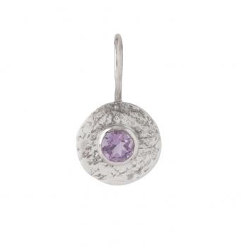 ROUND SILVER WITH AMETHYST