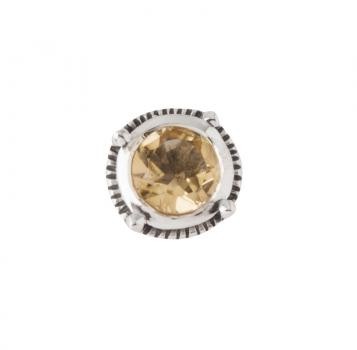 ROUND CITRINE STUDS 3/8 IN