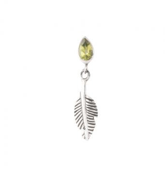 TEAR DROP WITH LEAF PERIDOT