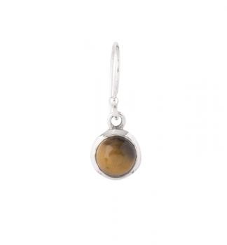 TIGER EYE DROP SILVER EARRING