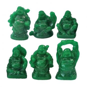 HAPPY BUDDHA STATUES - GREEN