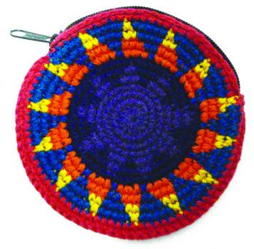 CROCHETED ROUND COIN PURSE