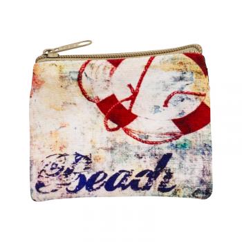 BEACH GRAPHIC PRINT COIN PURSE