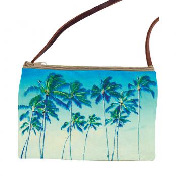 PALM TREES GRAPHIC PRINT SLING BAG