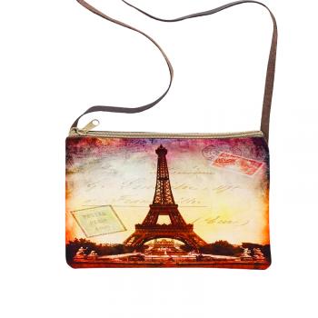 EIFFEL TOWER GRAPHIC PRINT SLING BAG