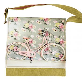 FLORAL BICYCLE MESSENGER BAG