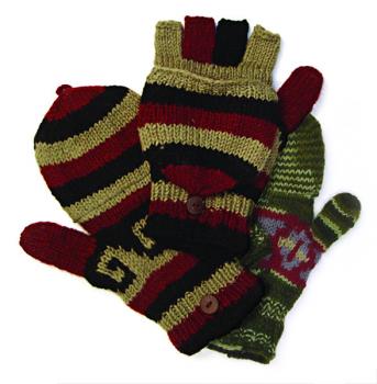 NEPALI WOOL GLOVES/PAIR *FLEECE LINED*