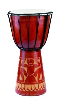 DJEMBE CARVED MAHOGANY