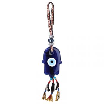 GLASS HAMSA EVIL EYE