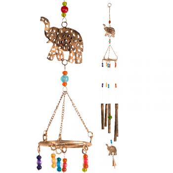 RECYCLED ANIMAL WINDCHIME - ELEPHANT