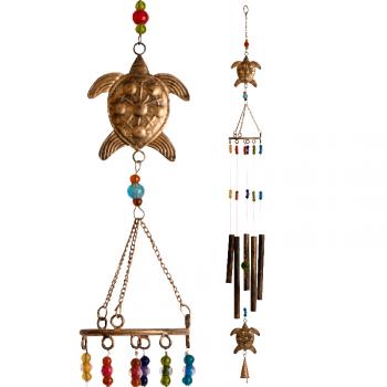 RECYCLED ANIMAL WINDCHIME - TURTLE