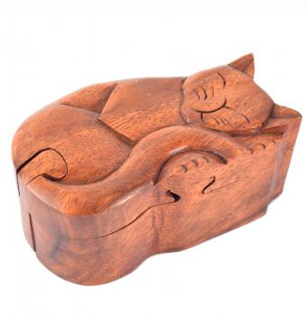 SLEEPING CAT PUZZLE BOX