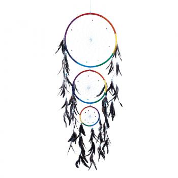 LARGE RAINBOW DREAMCATCHER WITH COLOR