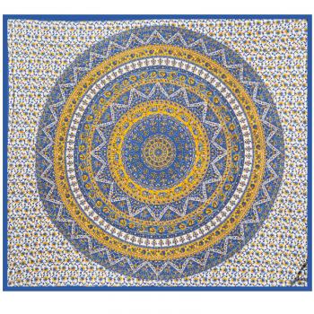 LIGHT BLUE ELEPHANT INDIAN DOUBLE TAPESTRY