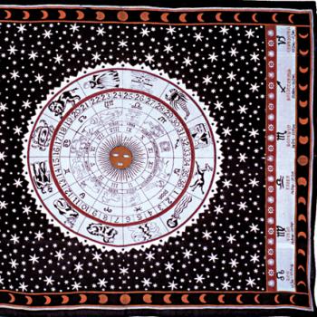 INDIAN DOUBLE ZODIAC TAPESTRY