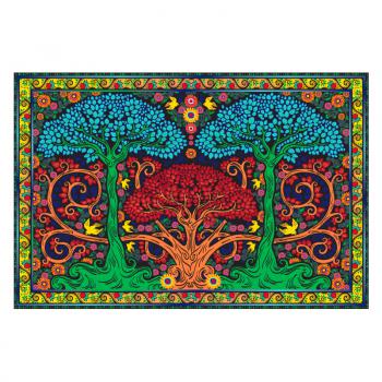 3D THREE TREES TAPESTRY