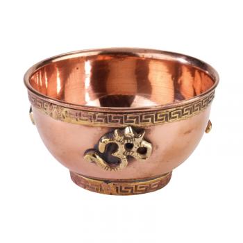 OM COPPER BOWL INCENSE BURNER