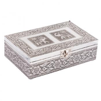 ELEPHANT TIN JEWELRY BOX