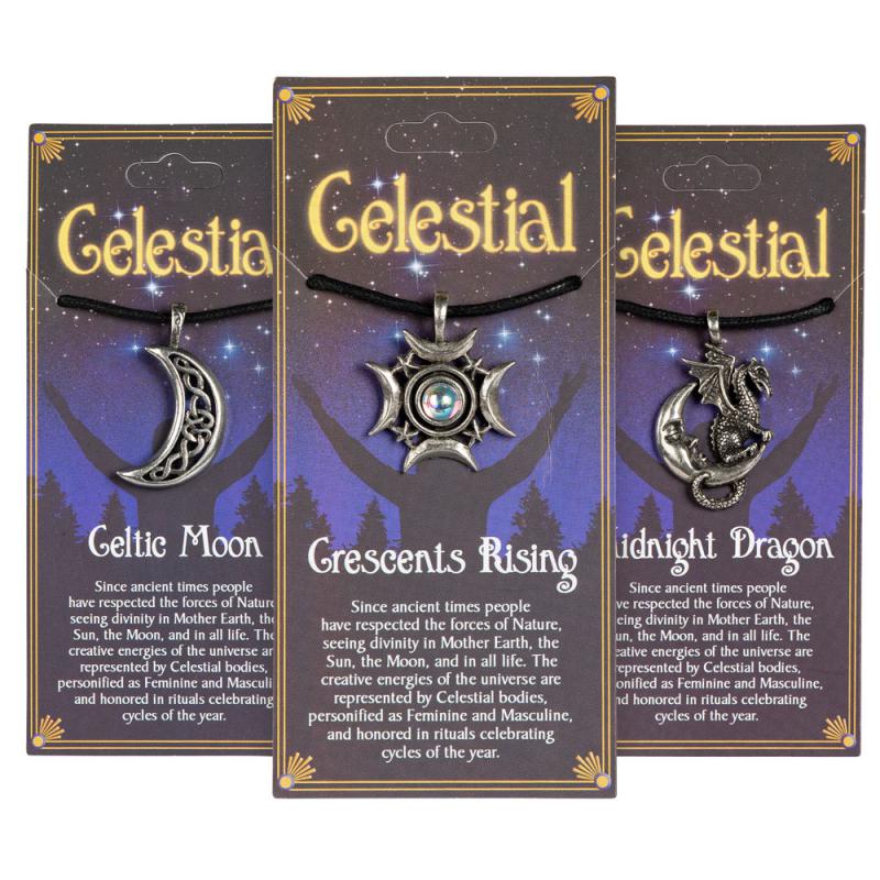 CELESTIAL PEWTER PENDANTS (Carded)