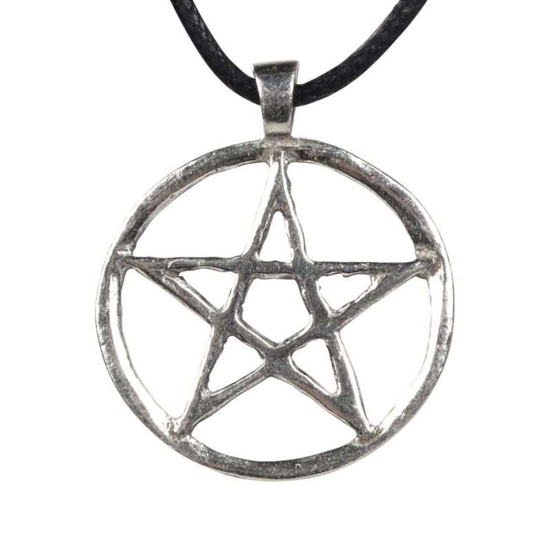 PENTACLE PENDANT ON BLACK CORD