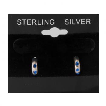 BLUE CARDED SMALL GEM DANGLE EARRING