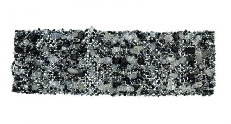 WIDE BEADED BRACELET BLACK