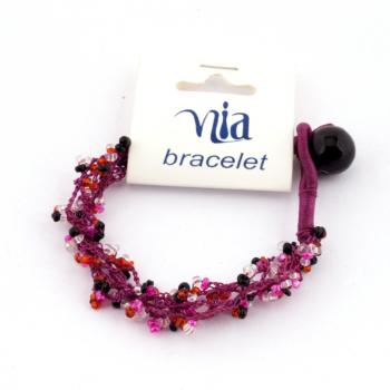 PURPLE BEADED FASHION BRACELET