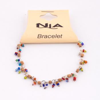 MULTICOLORED DANGLE BEAD BRACELET