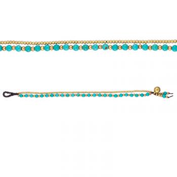TWO STRAND BRONZE/TURQUOISE