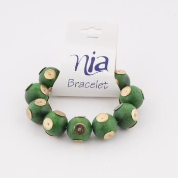 BEAD AND METAL BRACELETS HUNTER GREEN